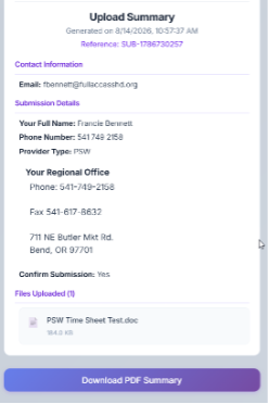 Download Upload Summary